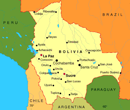 Mapa de Bolivia